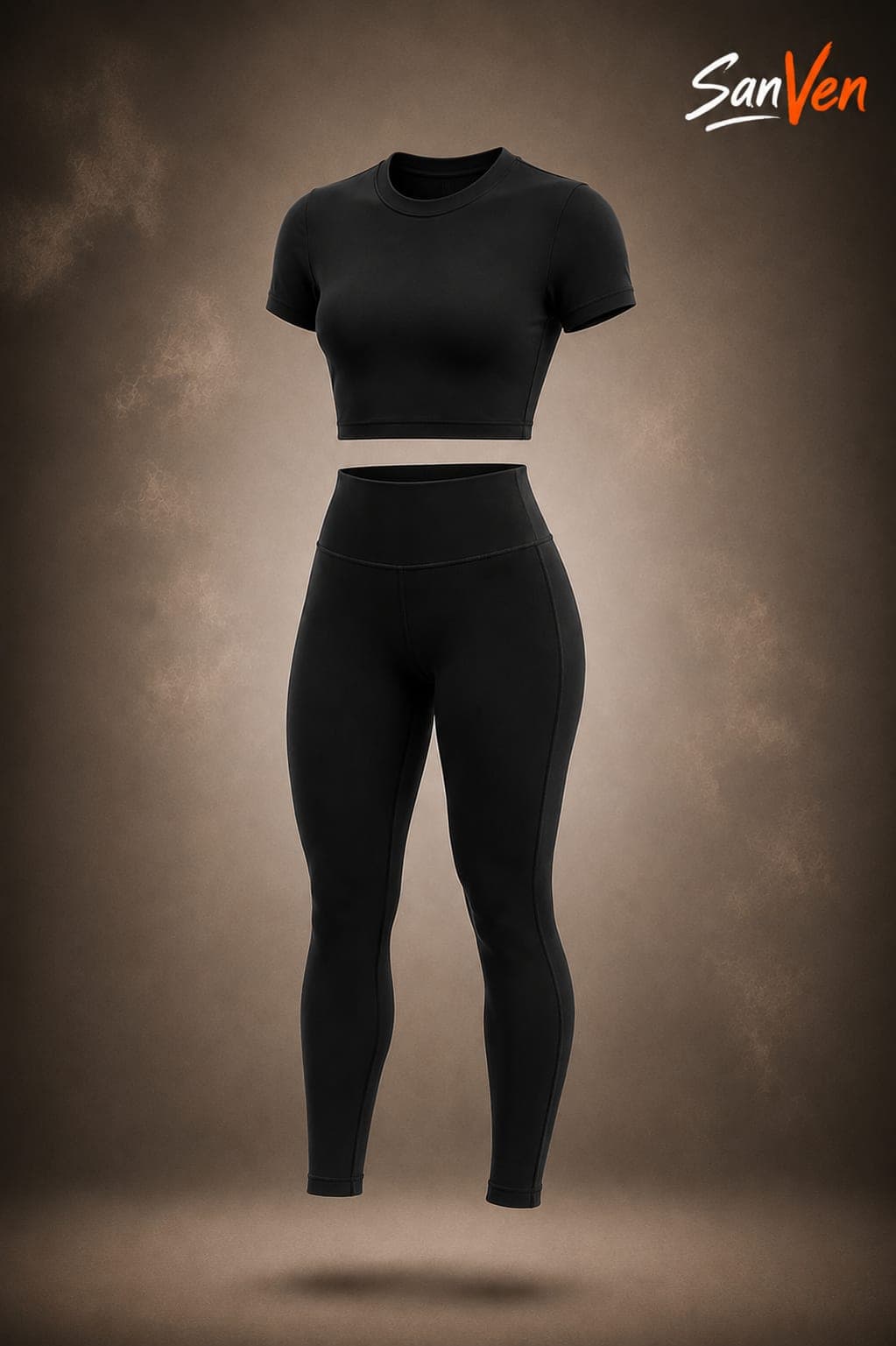 Black gym Top & Leggings